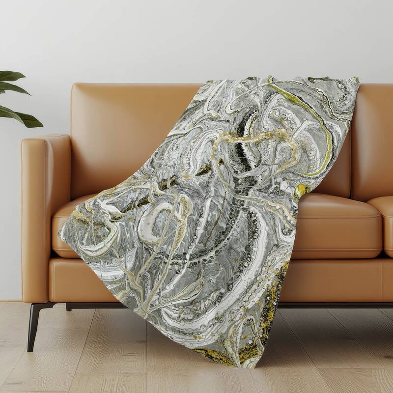 Premium Machine Washable ASB57 Abstract Modern Sherpa Throw Blanket - Cyclone - 4'2" x 5'10"