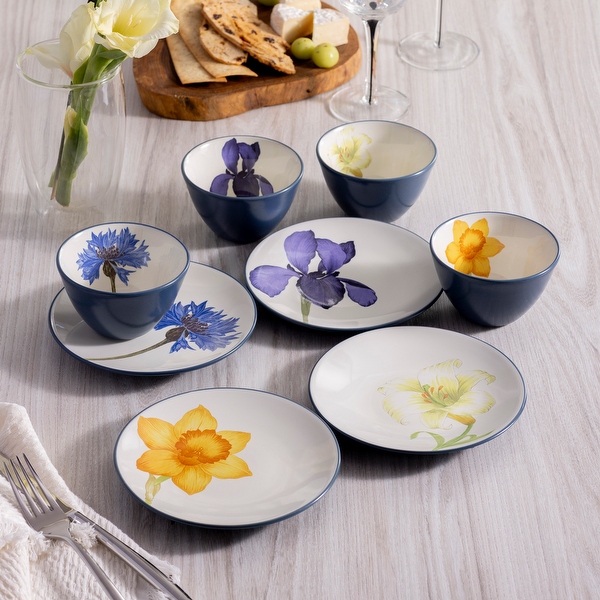 Noritake Colorwave Set of 4 Floral Appetizer Plates, 6-1/4