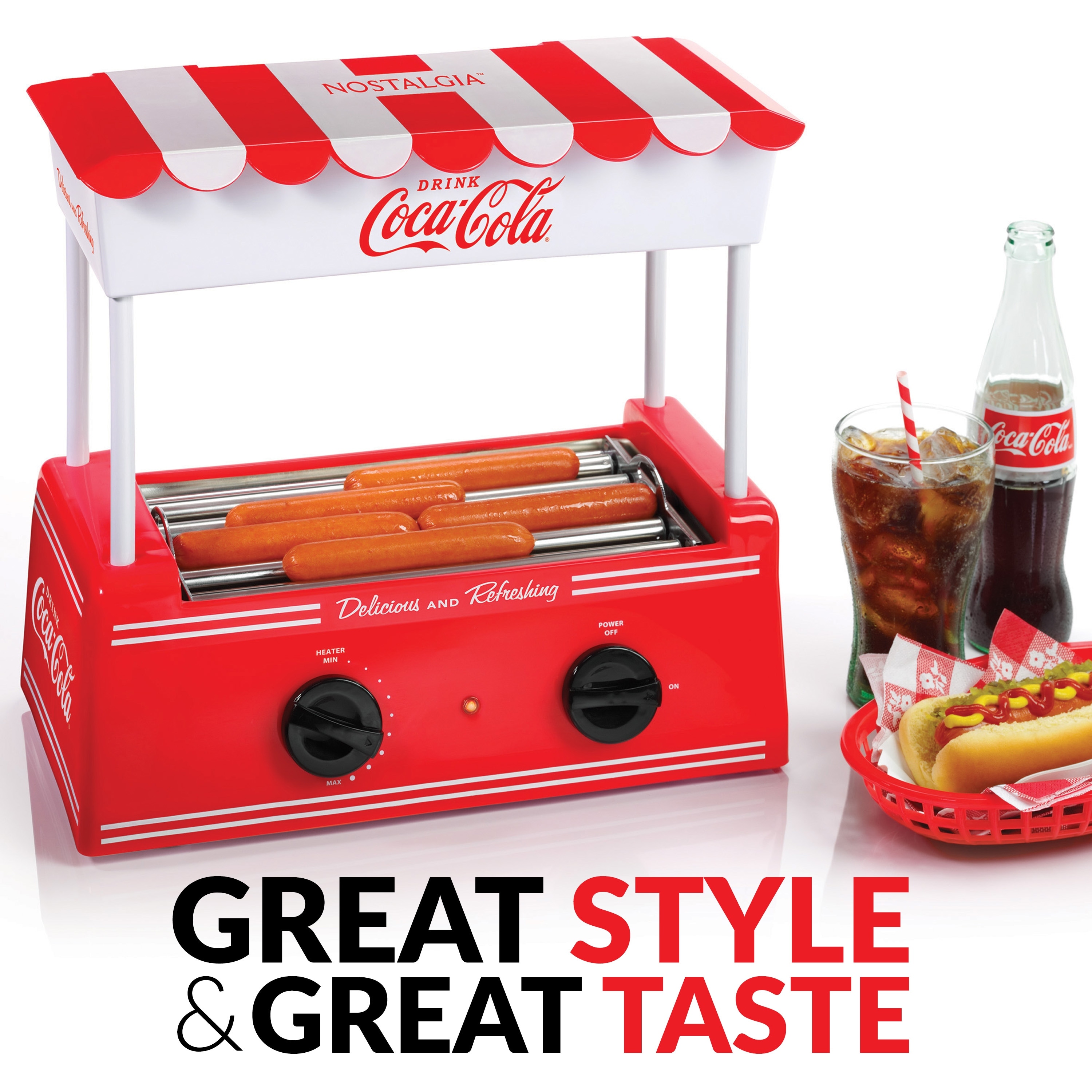 Hot Dog Table Top Sausage Roller Grill Food Warmer Display