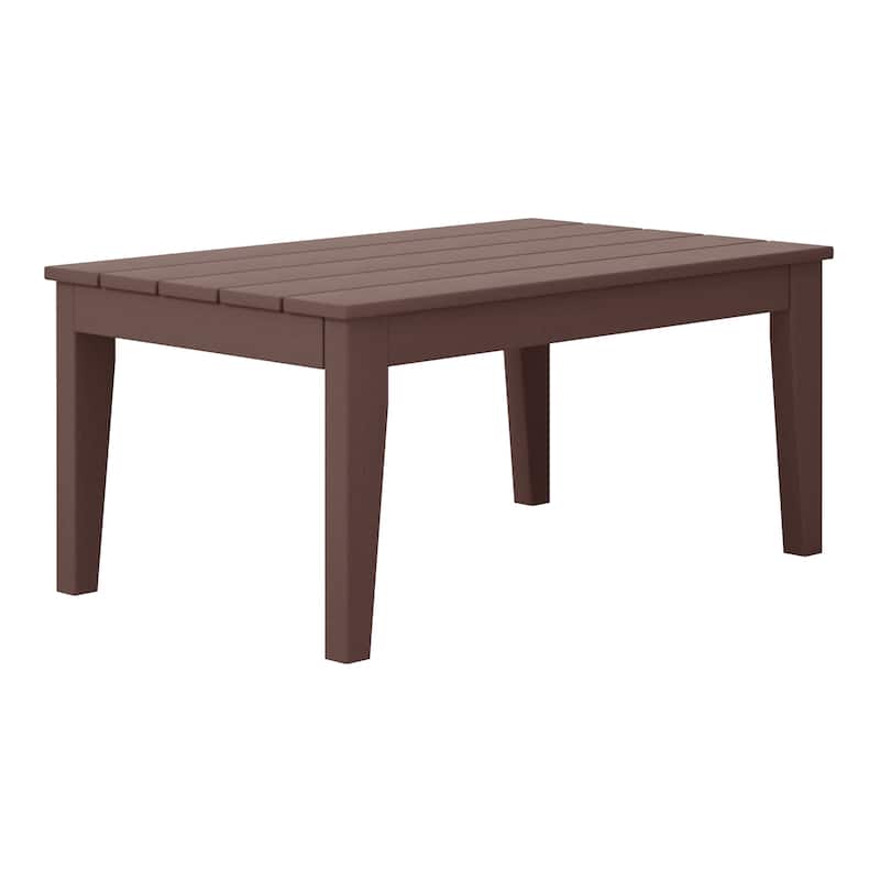 Polytrends Laguna Outdoor Patio 4-Piece Garden Chair and Porch Bench Conversation Set