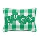 preview thumbnail 1 of 0, 12" x 16" St. Patrick's Day Luck Clover Green and White Check Pillow