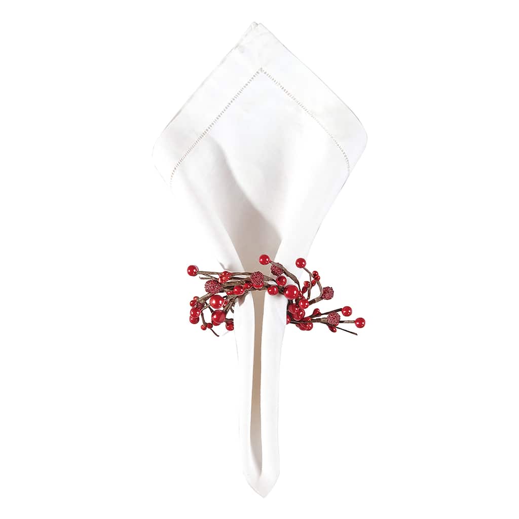 Berries Wreath Napkin Ring Set of 6 - Set of 6