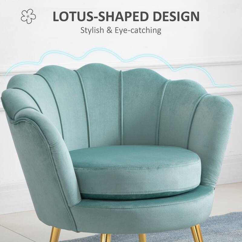 Velvet-touch Fabric Accent Chair