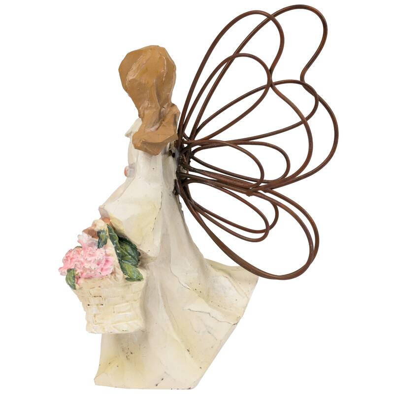 Angel Accents January Pink Carnation Angel with Wings Figurine - 4"