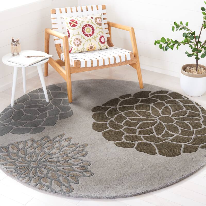 SAFAVIEH, Handmade Soho Kaylie Botanical N.Z. Wool Rug