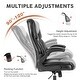 preview thumbnail 17 of 19, Ergonomic High Back Office Chair, Swivel Task Chair with Adjustable Flip-up Armrest, PU Leather Computer Desk Chairs with Wheels