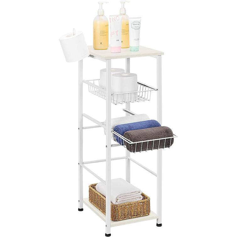 4 Tier Standing Organizer Rack - White