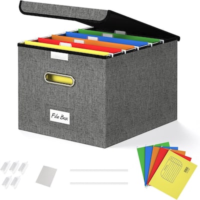 Collapsible Linen File Box
