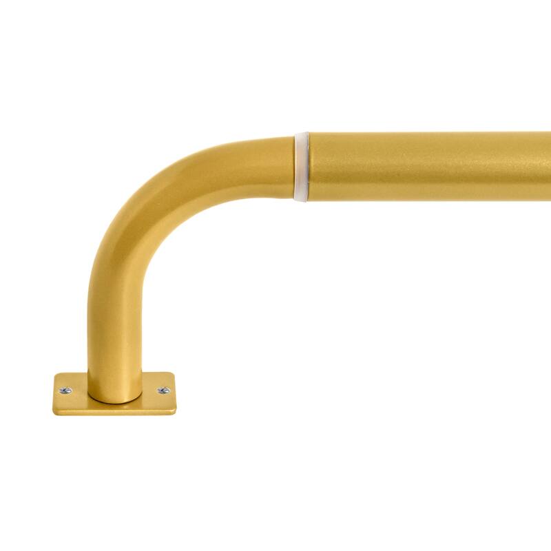 Meriville 1-Inch Diameter Wrap Around Blackout Curtain Rod - 28"-48" - Gold