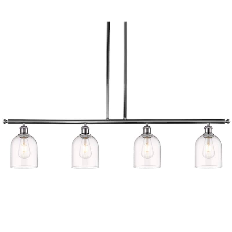 Innovations Lighting 516-4I-10-48 Bella Pendant Bella 4 Light 48" Wide - Brushed Satin Nickel / Clear