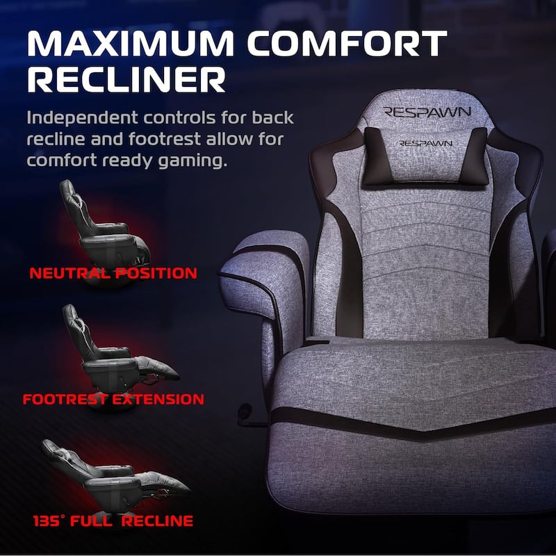 RESPAWN 900 Gaming Recliner - Reclining Gaming Chair with Footrest, Gaming Chair Recliner