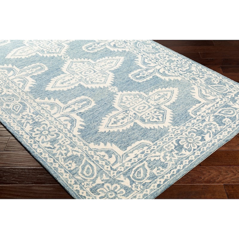 Livabliss Lisbet Handmade Boho Medallion Wool Area Rug