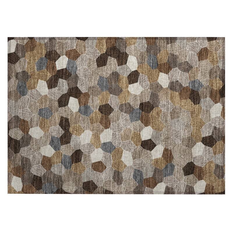 Machine Washable Indoor/ Outdoor Modern Loyd Chantille Rug