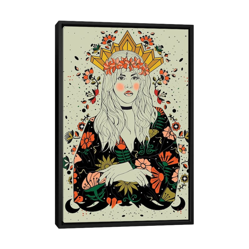 iCanvas "Stevie Nicks" by Nettsch Framed Canvas Print - Black - 40x26