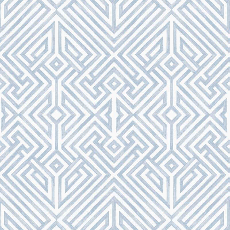 A-Street Prints Lyon Blue Geometric Key Wallpaper