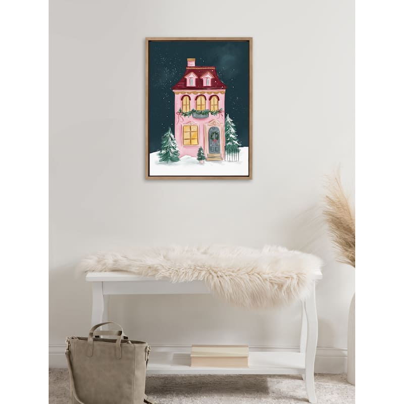 Kate and Laurel Sylvie Holiday Victorian Canvas by Valerie McKeehan