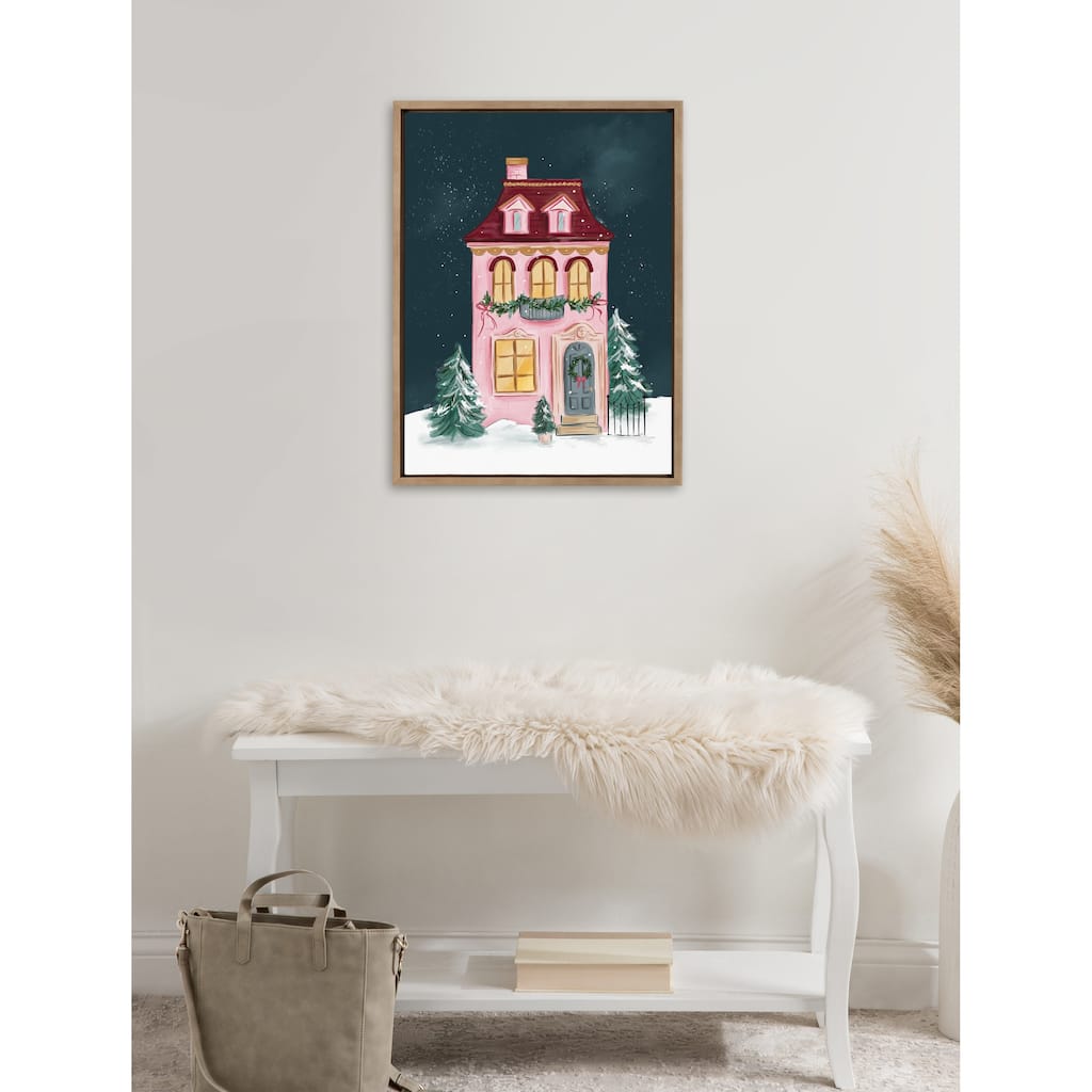 Kate and Laurel Sylvie Holiday Victorian Canvas by Valerie McKeehan