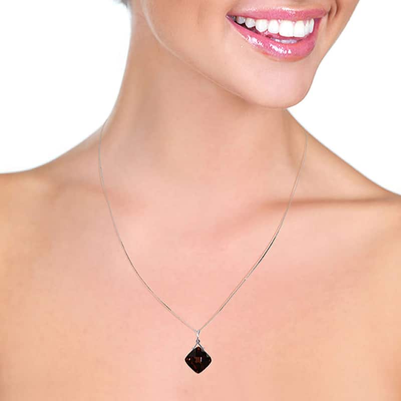8.75 Carat 14K Solid Gold Fall Into Place Garnet Gemstone Necklace