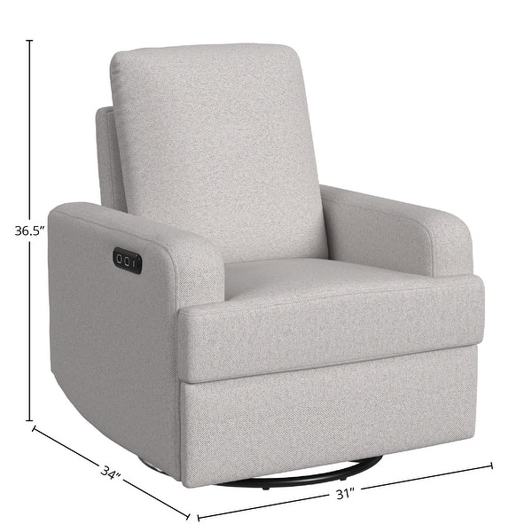 Trey Power Glider Recliner, Stormy Grey