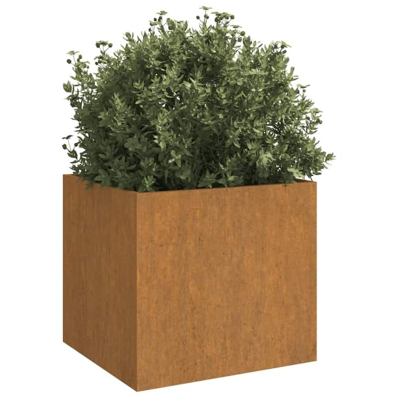 vidaXL Planter Stand Outdoor Raised Garden Bed for Vegetables Corten Steel