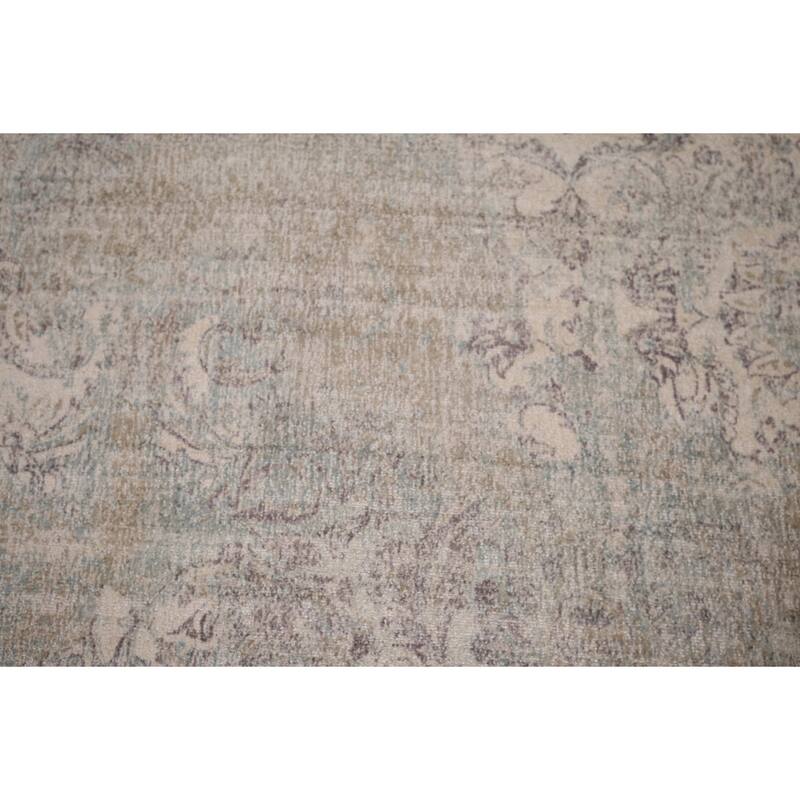 Abstract Indian Area Rug Handmade Wool Carpet - 4'11"x 7'10"