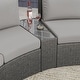 preview thumbnail 5 of 11, Martha Stewart Outdoor Modular Rattan Wicker Sectional Sofa Seats & Side Table - 33"W x 31"D x 30"H