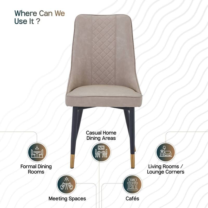 Allure Modern High-back Fabric or Leather Upholstered Accent Dining Chair with Solid Oak Wood Legs (Set of 4)