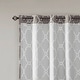 preview thumbnail 37 of 83, Madison Park Westmont Fretwork Print Grommet Top Window Single Curtain Panel