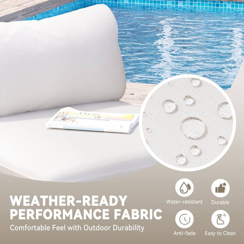 Outdoor Cushioned Sectional Sofa Chat Set Patio Furniture Conversation Set, Free Combination