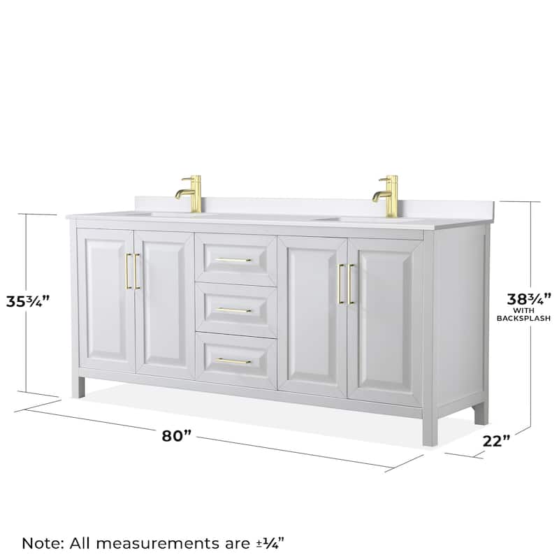 Wyndham Collection WCV252580D-QTZ-UNSM24 Daria 80" Free Standing