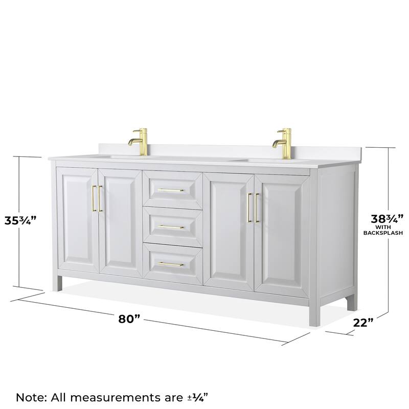 Wyndham Collection WCV252580D-QTZ-UNSMED Daria 80" Free Standing