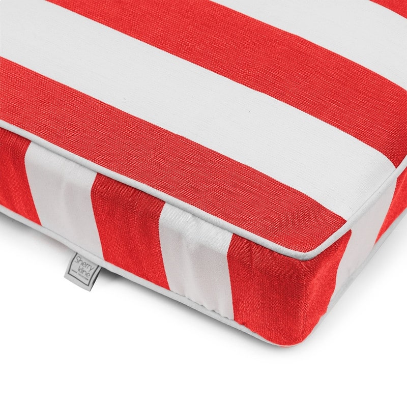 Sherry Kline Indoor/Outdoor Cabana Stripe Chaise Lounge with Contrast Cord