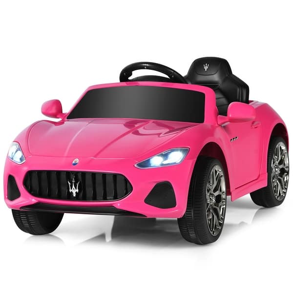 slide 2 of 6, 12V Kids Ride On Car Maserati GranCabrio Licensed w/ Remote Control Pink