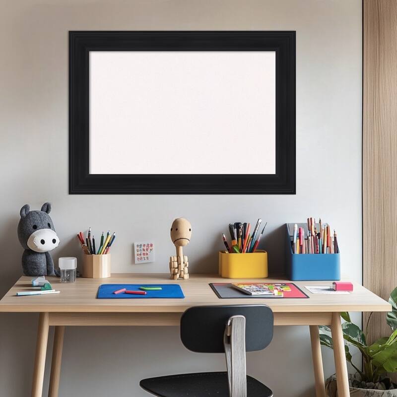 Abbey Black Framed Cork Board - Bulletin Board, Organization Board, Pin Board