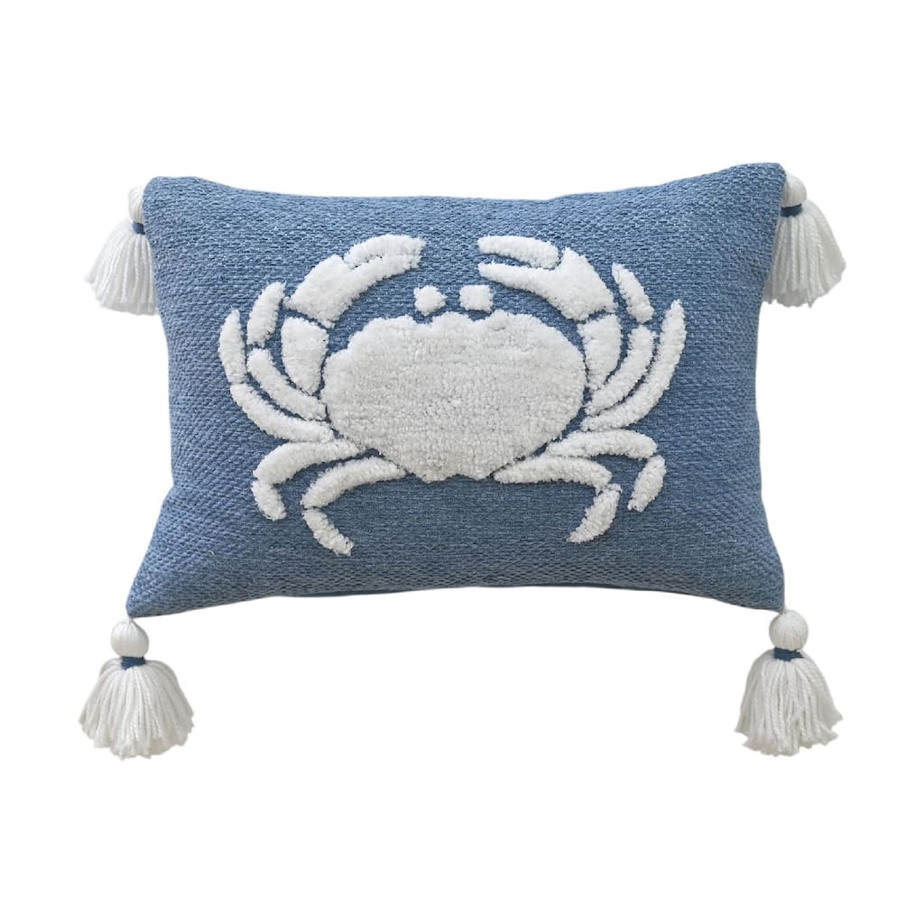 Vibhsa Baltic Table Tufted Pillow with Corner Tassels, 14" x 20"