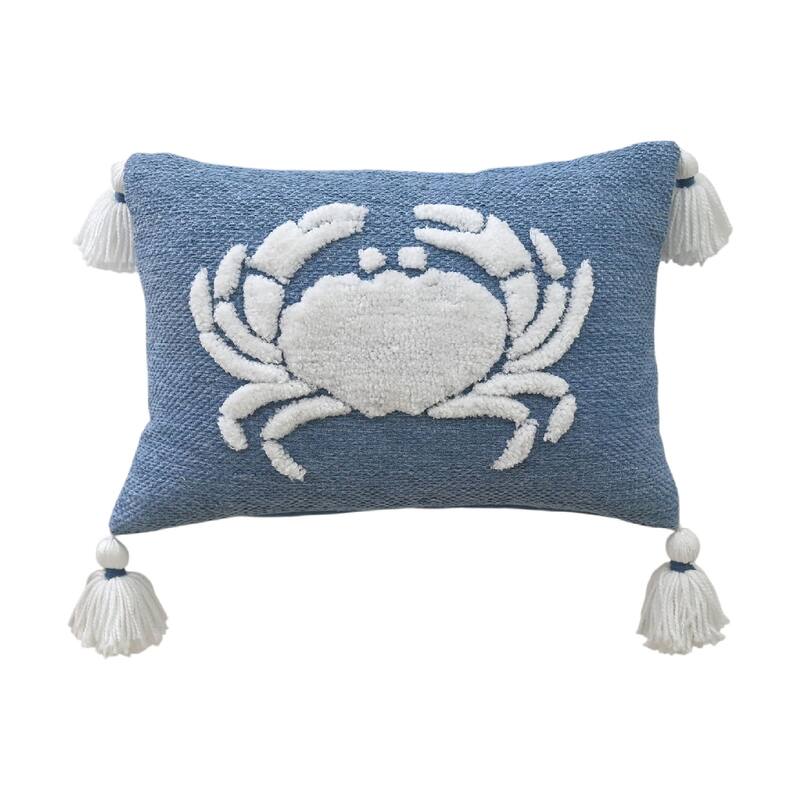 Vibhsa Baltic Table Tufted Pillow with Corner Tassels, 14" x 20"