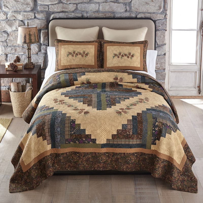 Donna Sharp Cabin Raising Pinecone Cotton Quilt Collection