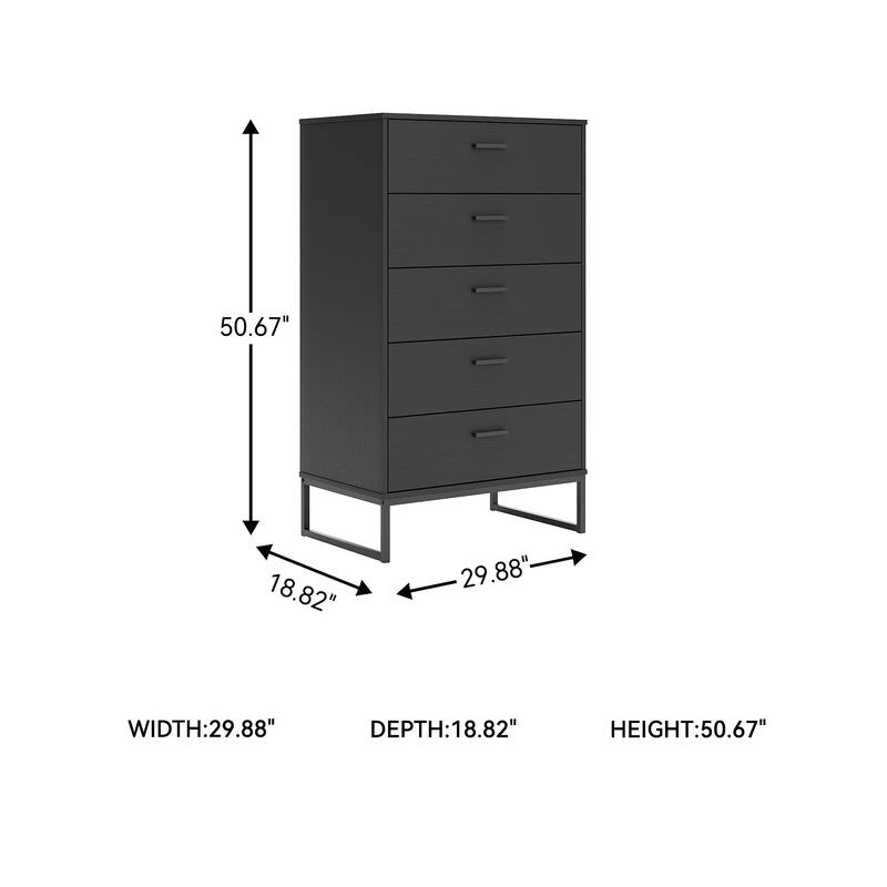 Signature Design by Ashley Socalle Black Chest of Drawers