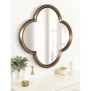 Kate and Laurel Krisi Scalloped Framed Wall Mirror