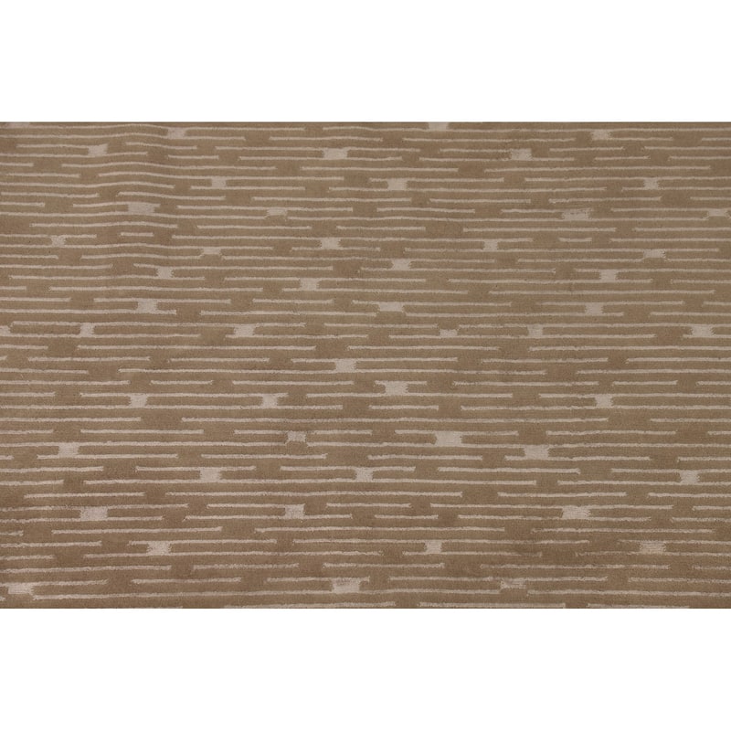 Nepalese Modern Area Rug Hand-Knotted Wool Carpet - 9'3" x 11'10"