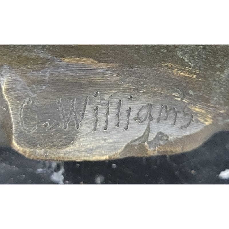 Dynamic Bronze Sculpture Of Rams On Rocky Outcrop – Wildlife Scene On Marble Base