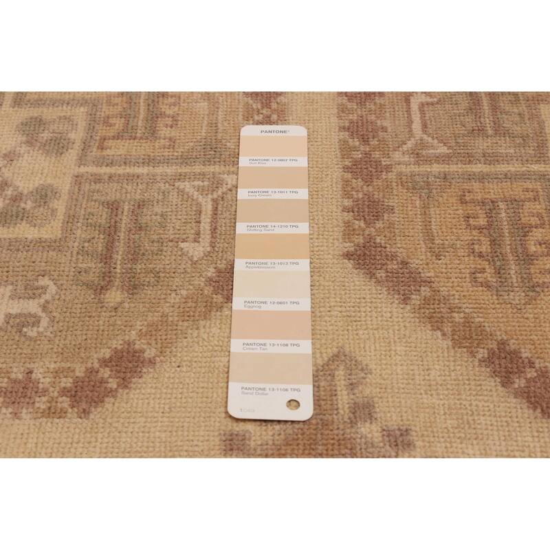 ECARPETGALLERY Hand-knotted Peshawar Finest Cream Wool Rug - 7'11 x 8'11