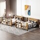 preview thumbnail 3 of 14, 2 In 1 Metal Full over Full Bunk Bed with Storage Bookcase