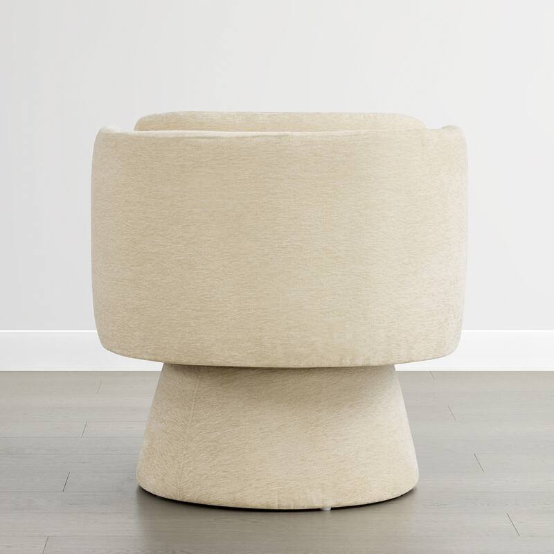 Spruce & Spring Modern Swivel Barrel Accent Chair for Living Room, Bedroom & Nursery