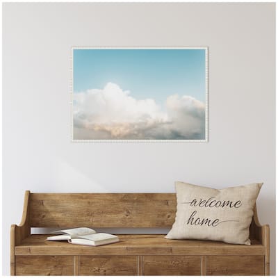 Kate and Laurel Sylvie Clouds Framed Canvas by Alicia Abla