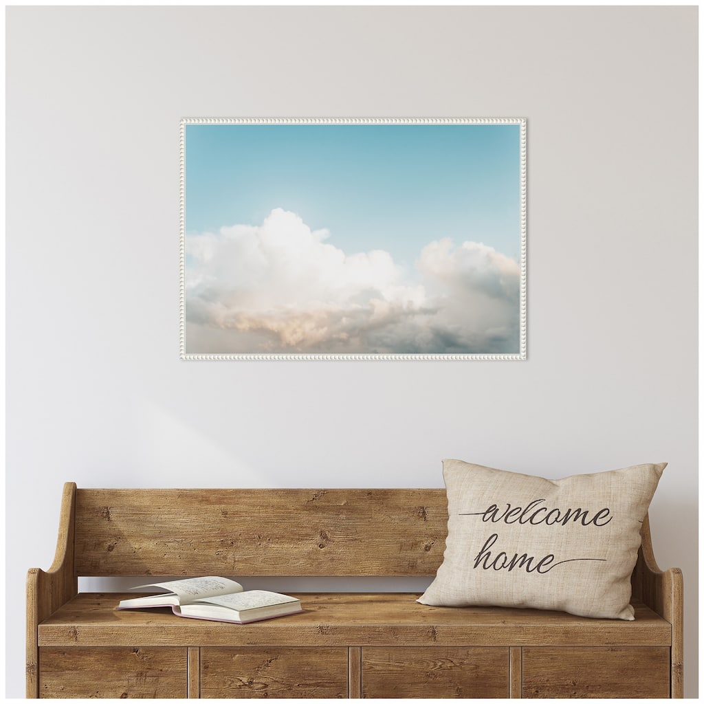 Kate and Laurel Sylvie Clouds Framed Canvas by Alicia Abla