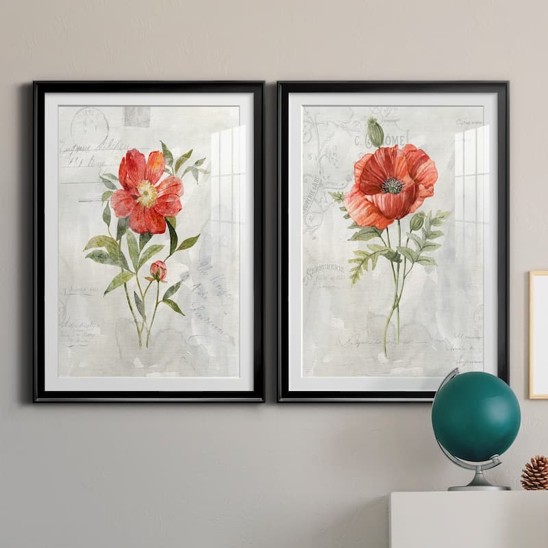 Linen Peony Premium Framed Print - Ready to Hang