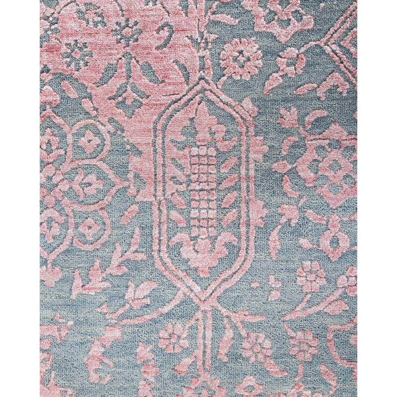 Ikat One-of-a-Kind Hand-Knotted Area Rug - Gray, 9' 1" x 11' 10" - 9' 1" x 11' 10"