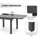 preview thumbnail 18 of 21, VredHom Outdoor Tempered Glass Top Aluminum Extendable Dining Table - 35.4 in W x 35.4-70.9 in L x 29.5 in H
