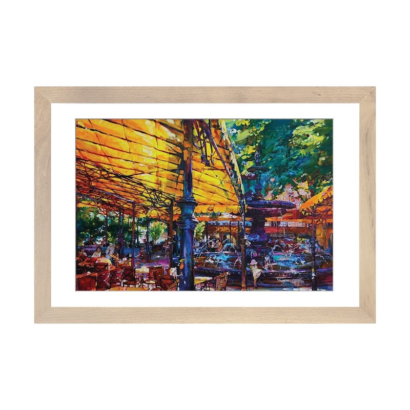iCanvas "In The Cafe" by Andrii Kutsachenko - Natural - 24x32x1